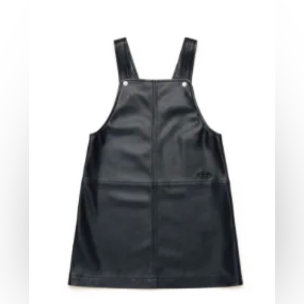 Diesel Kids
faux-leather dungaree dress